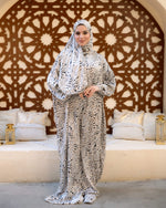 Tie Shop | Printed Satin Isdal | Ramadan Modest Wear 