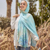 Chi Chi Chiffon - Turquoise - Off White