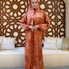 Printed Satin Isdal - Rust Orange