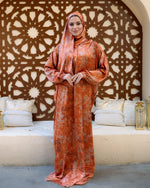 Tie Shop | Printed Satin Isdal | Ramadan Modest Wear 