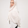 Crinkled Modal Scarf - Light Beige