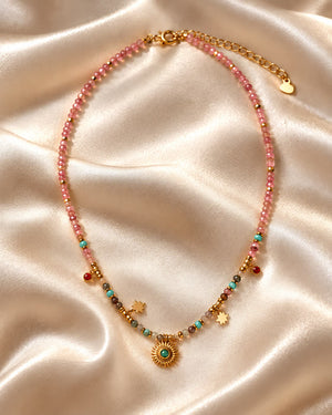 Pink Beaded Necklace