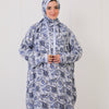 Printed Viscose Isdal - White - Light Blue