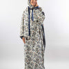 Printed Viscose Isdal - Off White - Dark Blue - Green