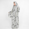Printed Viscose Isdal Two Pieces - Off-White - Black