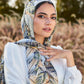 Tie Shop | Printed Satin Scarf	طرحة ستان - ايشارب ستان