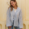 Lily blouse - Light Baby Blue With White Embroidery