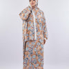 Printed Viscose Isdal - Beige - White - Blue