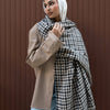 Elegant Shawl - Black - White