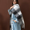 Warm shawl - Black - Grey - Off-White
