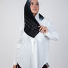 Diga square - Black And White With Steel Blue Accent