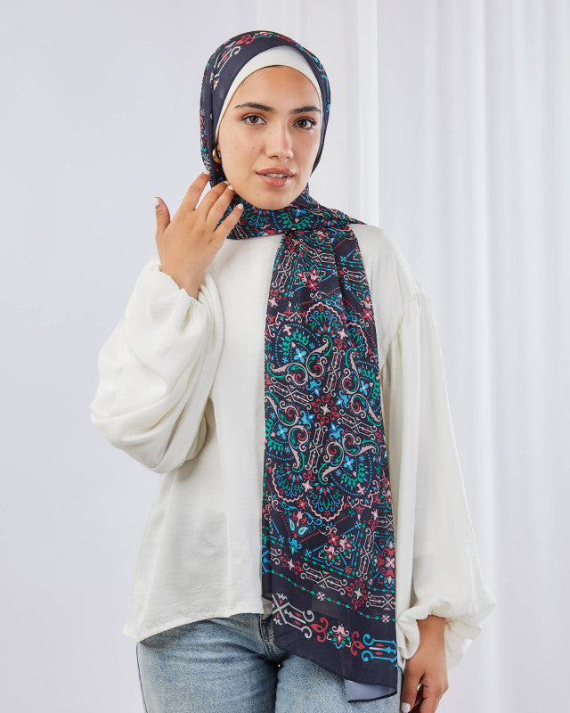 Tie Shop | Printed Vintage Lace Chi Chi Scarf | طرحه شيفون - حجاب