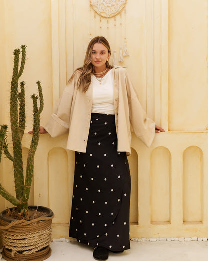 Printed Wrap Skirt