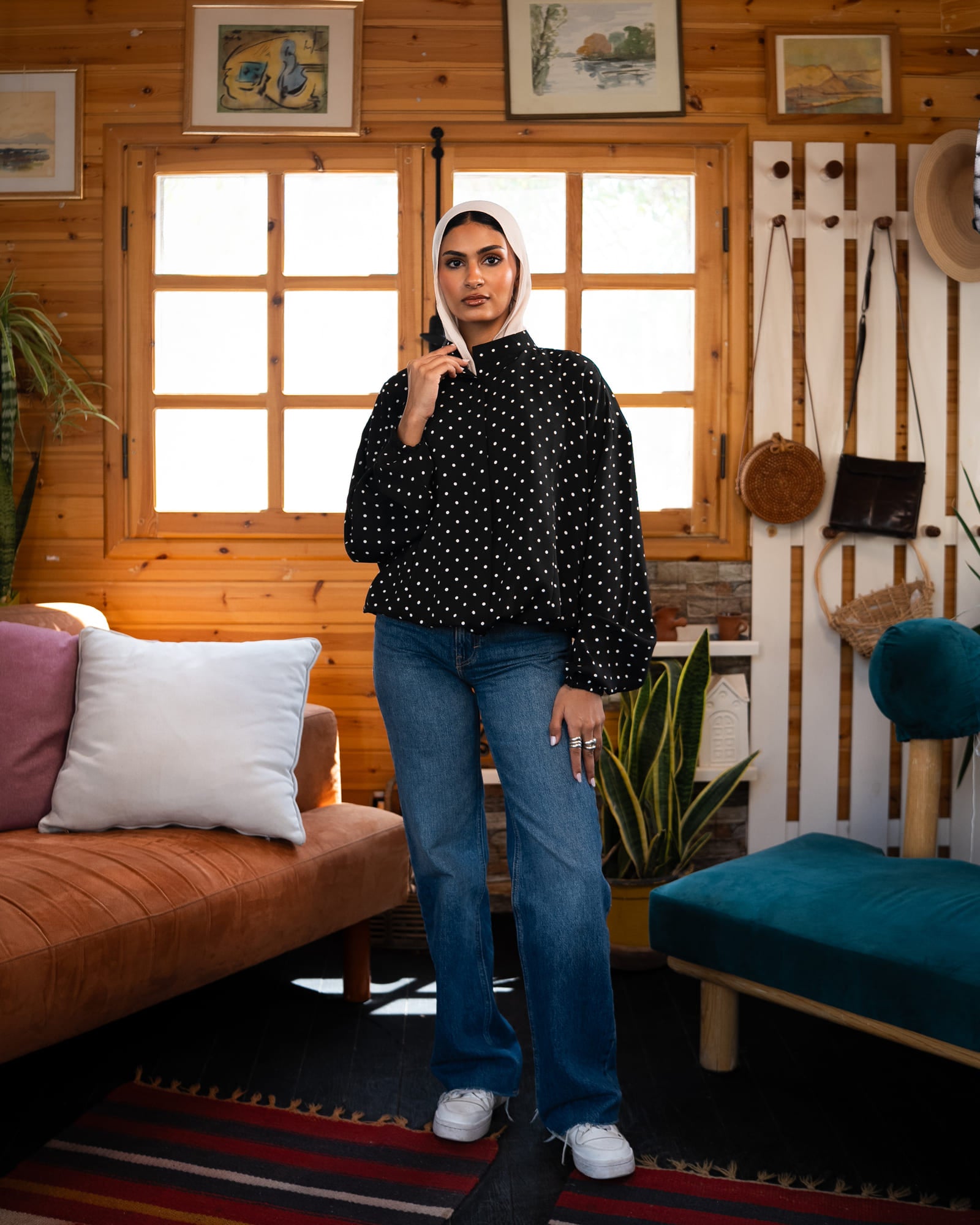 Tie Shop | Bella shirt – Striped Modest Casual Shirt