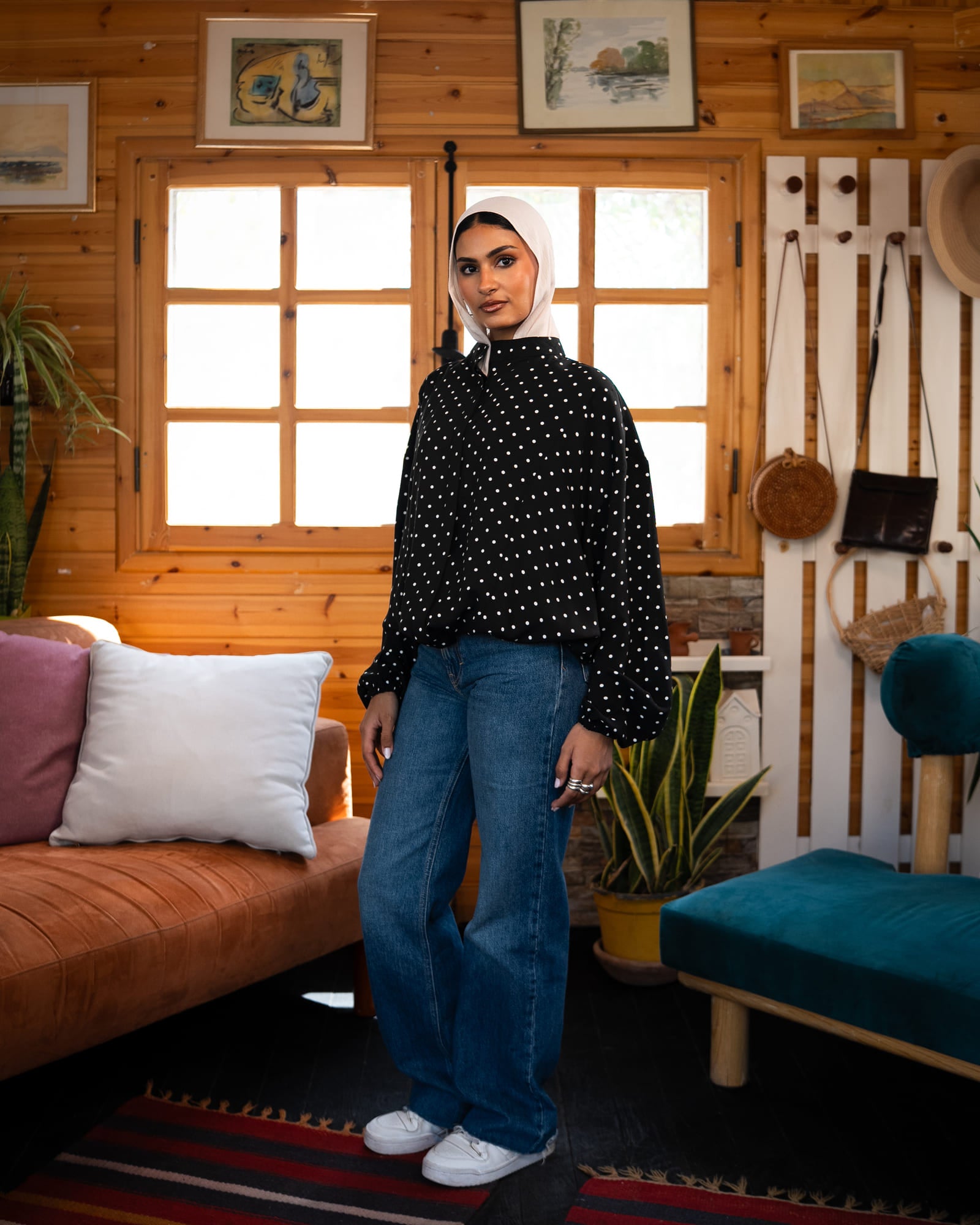 Tie Shop | Bella shirt – Striped Modest Casual Shirt