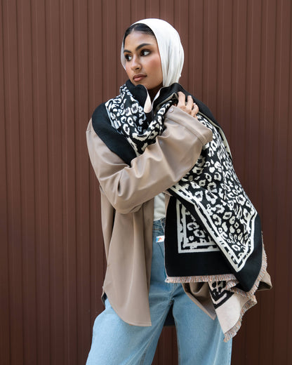 Tie Shop | Dreamy Shawl | Elegant Leopard Pattern