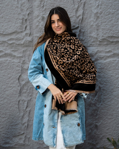 Tie Shop | Dreamy Shawl | Elegant Leopard Pattern