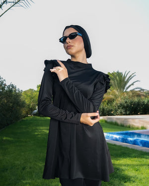 Shove Burkini| Modest Swimwear for Women | Tie Shop | Black