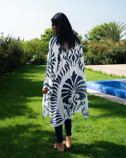 Cash Palm | Modest Swimwear for Women | Tie Shop | White & Blue
