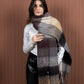 Warm Shawl | Soft & Cozy Winter Accessory | Tie Shop | Brown - Black