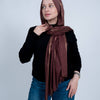 Glitery Scarf - Brown - Gold