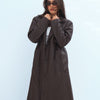 Leather Coat - Brown