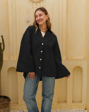 Printed Comfy Shirt | Cloud shirt for women | Tie Shop | Black