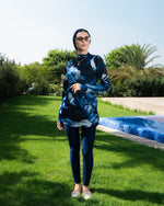 Aqua burkini | Modest Swimwear for Women | Tie Shop | Dark Blue