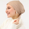 Padded Cotton Bonnet - Dark Beige