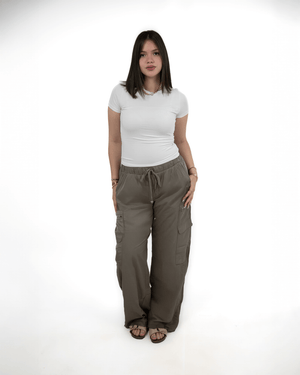 Tie Shop |  Wide-Leg Cargo Trousers | Swishy pants