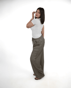 Tie Shop |  Wide-Leg Cargo Trousers | Swishy pants