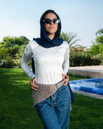 Crochet scarf | Modest Swimwear for Women | Tie Shop | Dark Beige