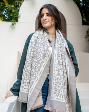 Tie Shop | Dreamy Shawl | Elegant Leopard Pattern