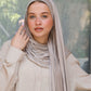 Tie Shop | Cloudy Cotton Scarf | باندل طرحة قطن ليكرا و بونية