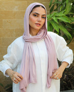 Tie Shop | Cloudy Cotton Scarf | باندل طرحة قطن ليكرا و بونية