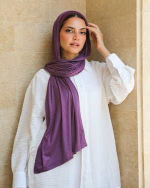 Tie Shop | Cloudy Cotton Scarf | باندل طرحة قطن ليكرا و بونية