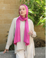 Tie Shop | Cloudy Cotton Scarf | باندل طرحة قطن ليكرا و بونية