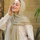 Tie Shop | Cloudy Cotton Scarf | باندل طرحة قطن ليكرا و بونية