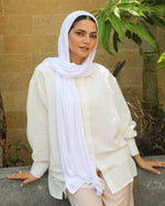 Tie Shop | Cloudy Cotton Scarf | باندل طرحة قطن ليكرا و بونية