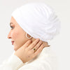 Cotton Elastic Bonnet - White