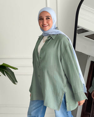 Tie Shop | Modest Wear | Button Style Shirt قميص كتان - بلوزة كتان