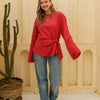 Wrap Top - Warm Red