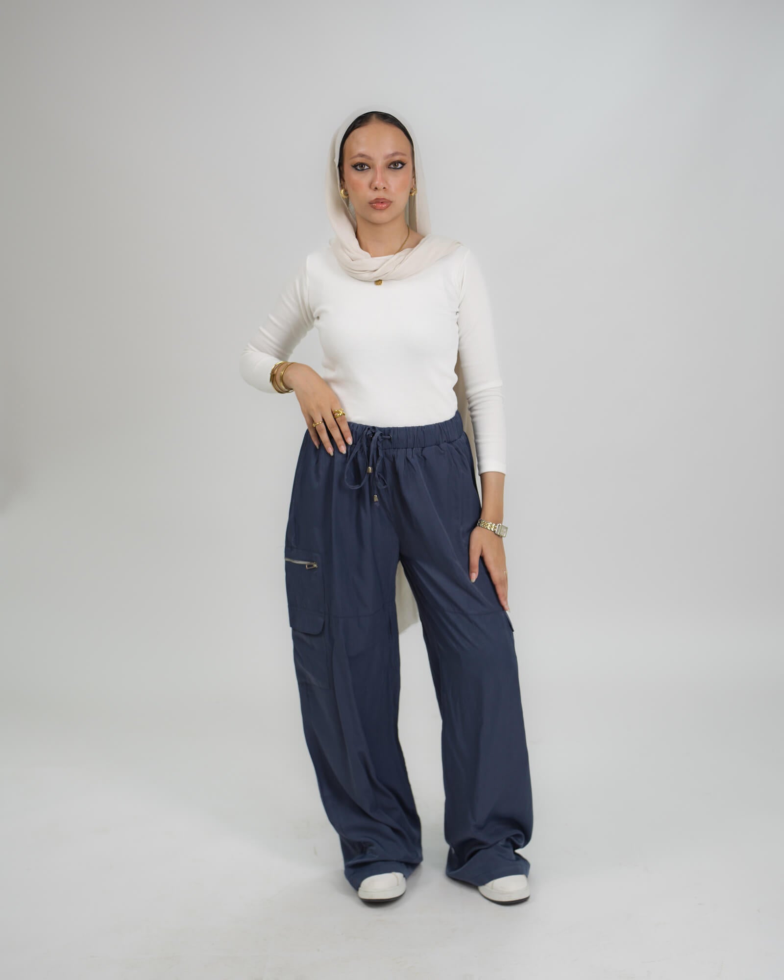 Tie Shop |  Wide-Leg Cargo Trousers | Swishy pants