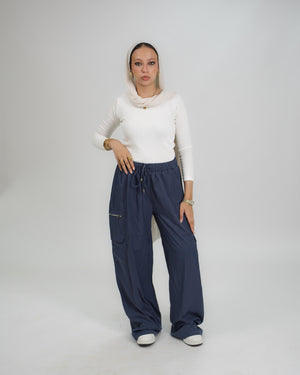 Tie Shop |  Wide-Leg Cargo Trousers | Swishy pants
