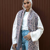 Dreamy shawl - Dusty Pink - Grey Leopard