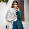 Dreamy shawl - Taupe - Off-White