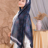 Digital Crinkled - White - Blue