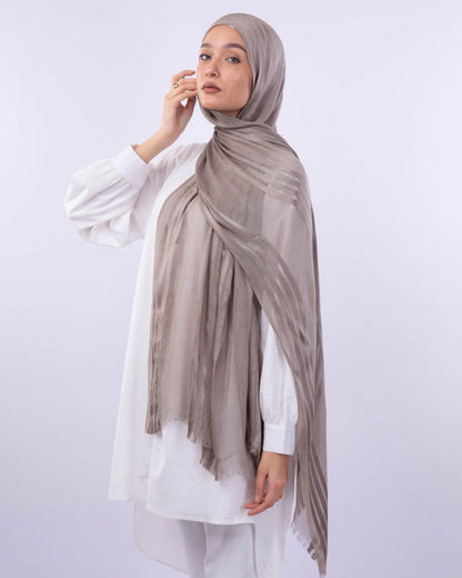 Satin Striped Kuwaiti Scarf