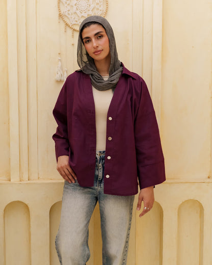 Printed Comfy Shirt | Cloud shirt for women | Tie Shop | Deep Burgundy