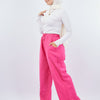 Wide Linen Pants - Fuchsia